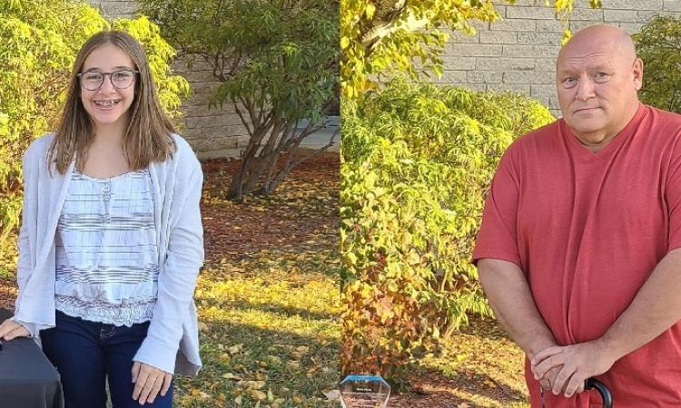 Zoe Bardal and Barry Piasta of Niverville were honoured in late September by enVision Community Living.