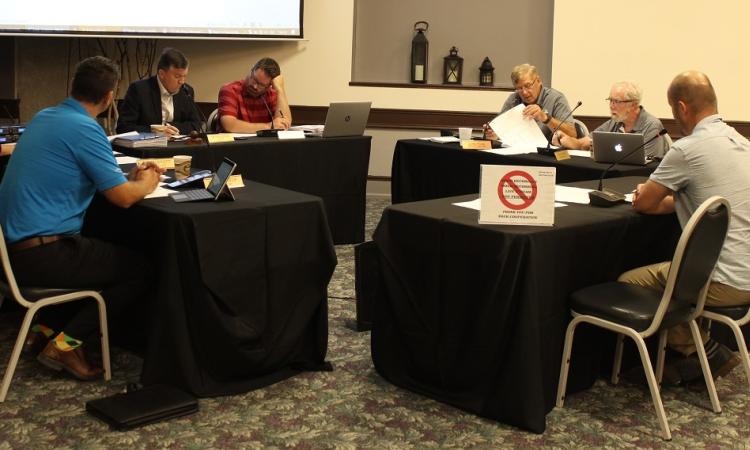 Developer Luke Wiebe makes a successful pitch to council regarding a proposal to build new rental units.