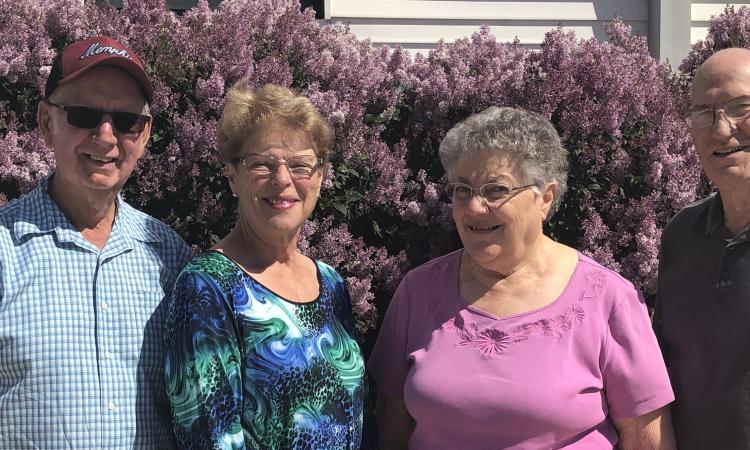 Jules and Raymonde Manaigre with friends Denise and Romeo Belisle.