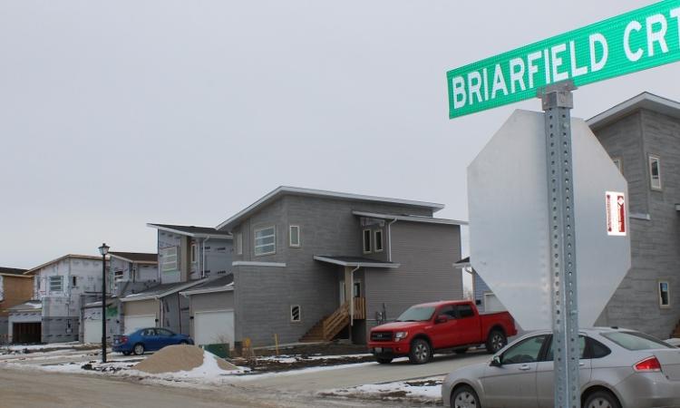 Briarfield Court in Niverville where Fine Haus was building homes.