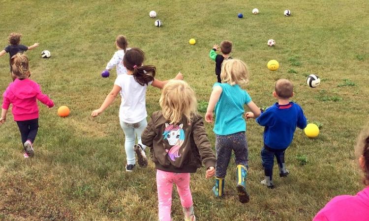 A day camp underway at Hespeler Park in Niverville.