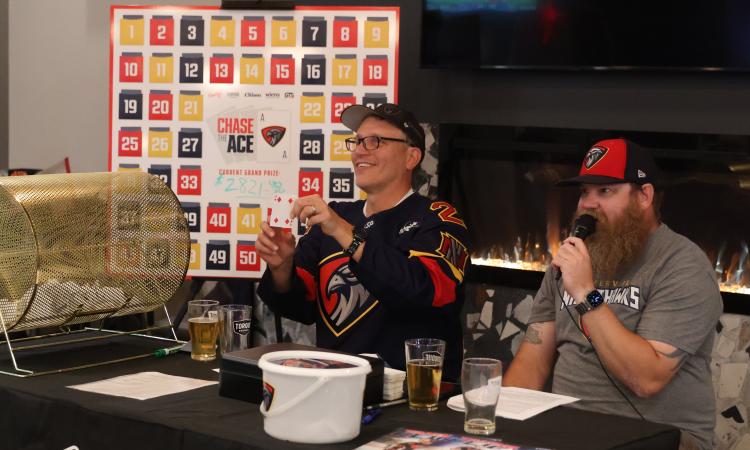 Team VP Ray Dowse alongside Kevin Pauls, voice of the Nighthawks.