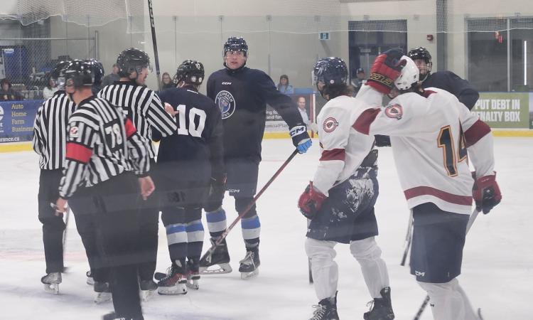 The Nighthawks take on the Steinbach Pistons at the CRRC.