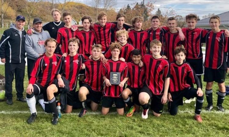 Niverville High School’s soccer team at Provincials in Minnedosa.