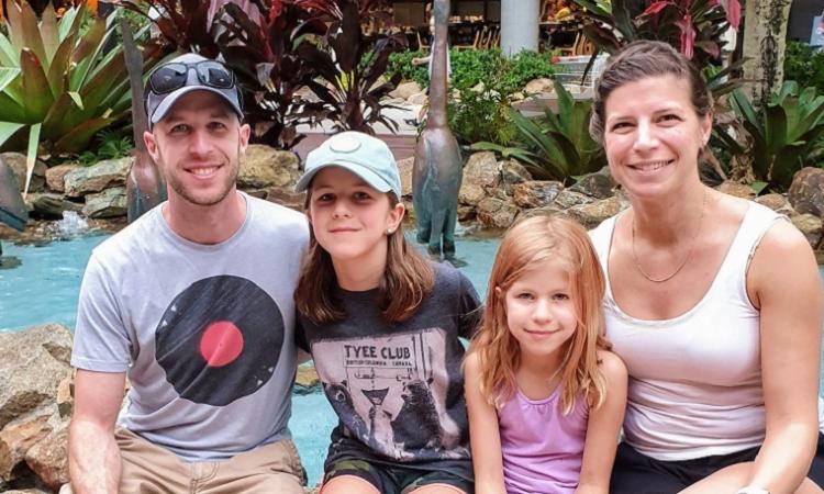 Tyler and Heidi Wiebe, with their two daughters.