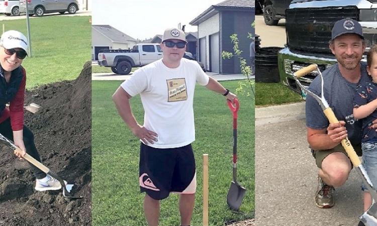 Volunteers were out in force on Saturday to plant trees on residential streets in Niverville.
