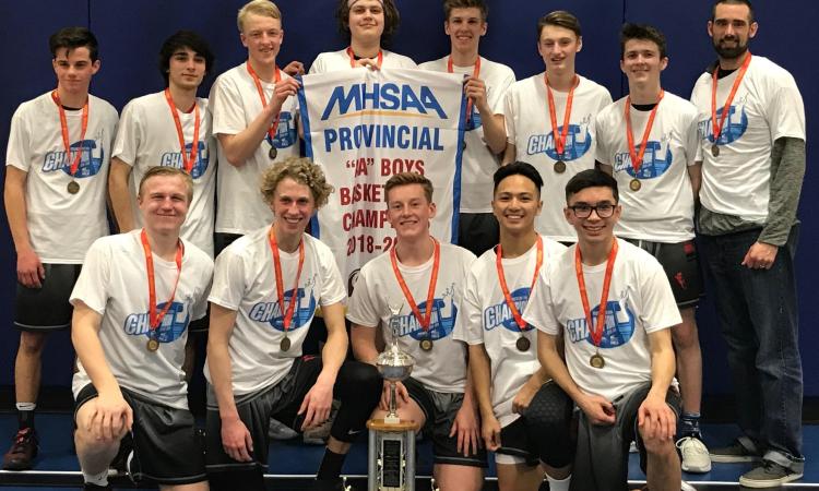 NCI's Varsity Boys basketball team.