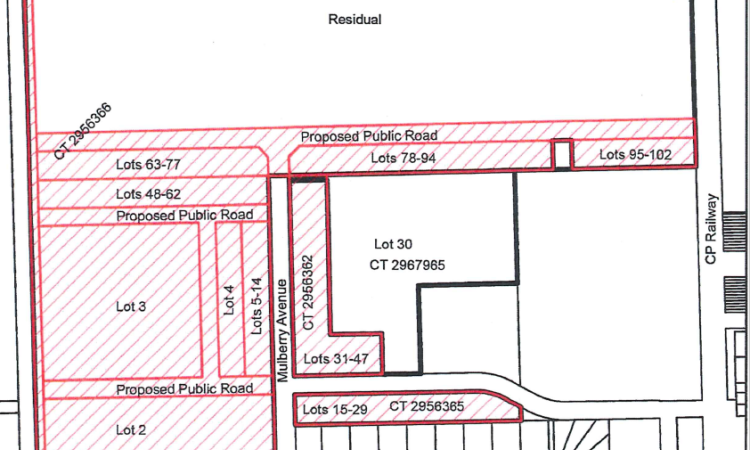 Map of the proposed new development.