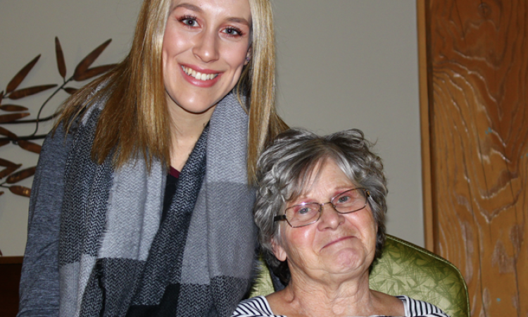 Kaitlyn Goertzen and her baba.