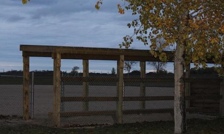 The new dugouts in Hespeler Park