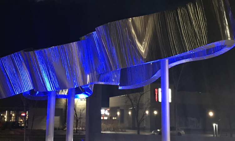 The “Sky Spirit” sculpture.