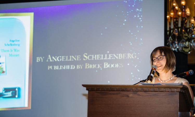 Angeline Schellenberg at the 2017 Manitoba Book Awards