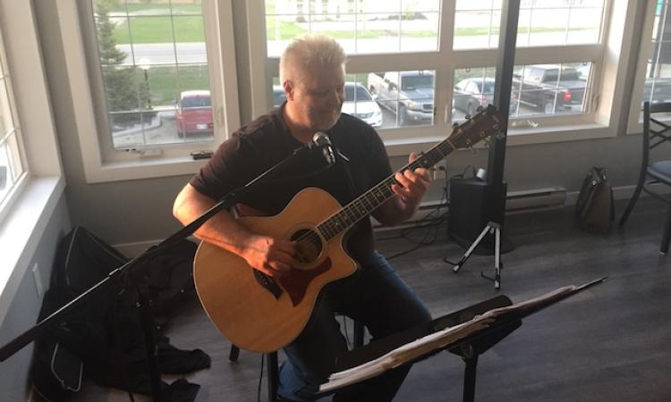 Eddy Von performs live at the Capo Coffee Lounge in Niverville