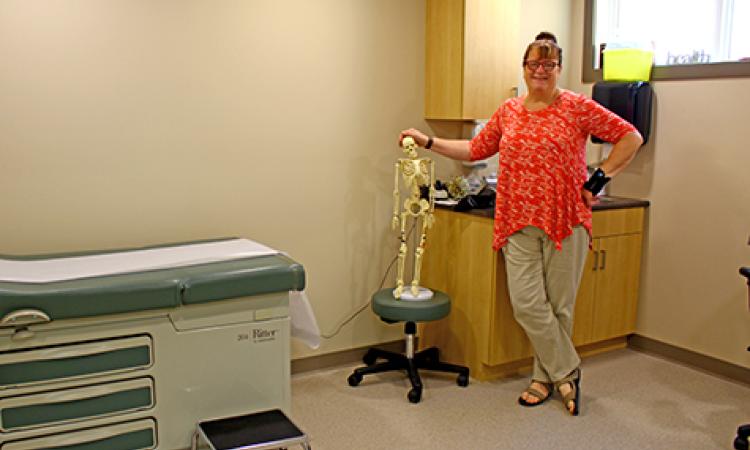 Dr. Mairi Burnett in one of the new clinic's rooms