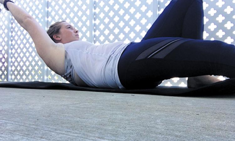 A demonstration of the McGill push-up