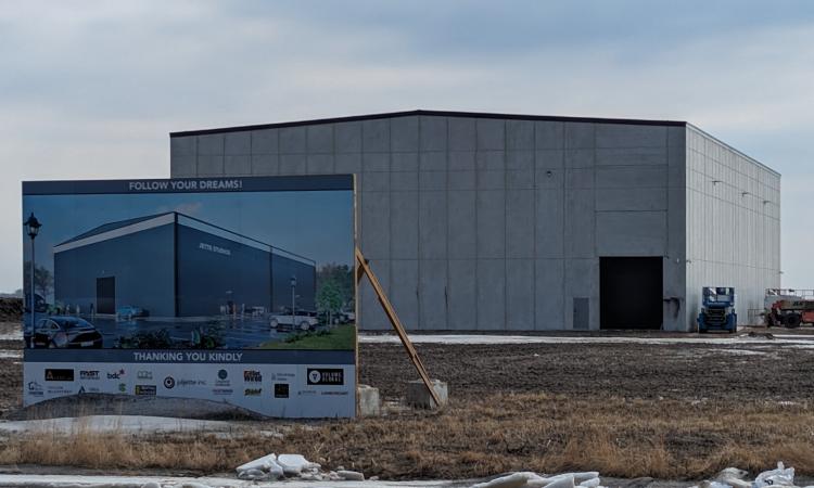 The new Jette Studios building in Niverville will be open to the public briefly on March 28.