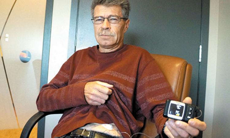 Mitch Beauchemin with his insulin pump