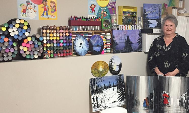 Deb Brissette at her in-home studio