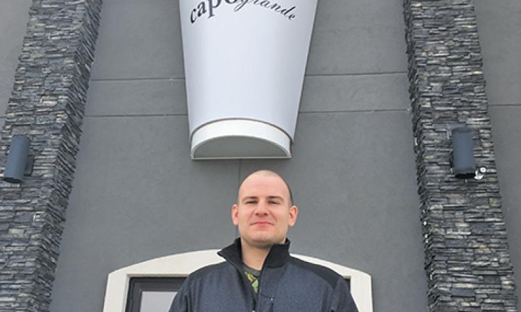 Chris Ewen outside Capo in Île-des-Chênes