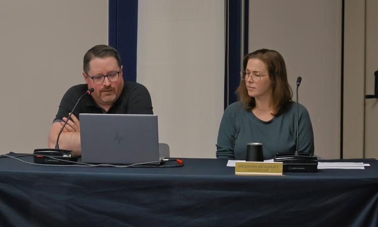 CAO Eric King and Councillor Meghan Beasant.