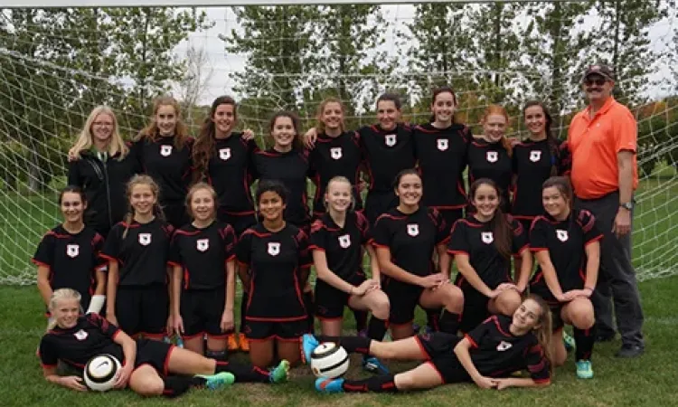 The NCI Lady Panthers soccer team