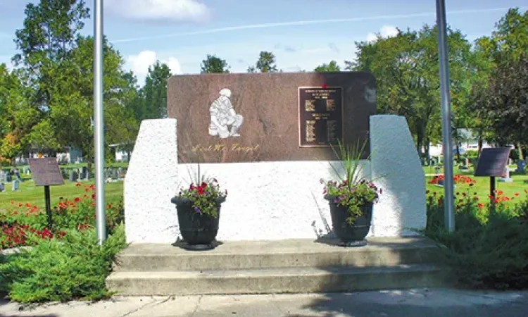 Upgrades have been made to the cenotaph in Niverville