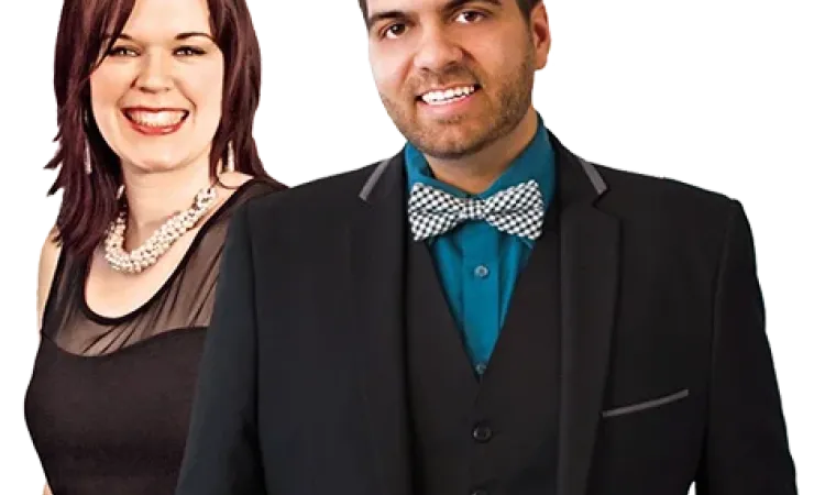 Many McLaren and Marc Atiyolil, co-hosts of The Mark and Mandy show