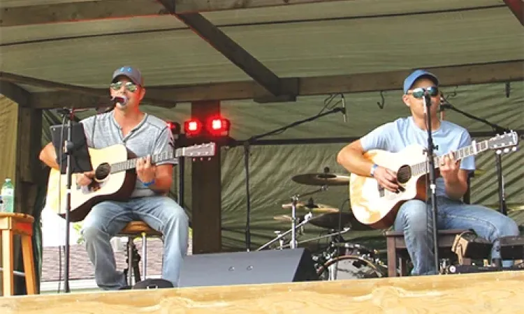 Brady Dyck and Evan St. Cyr perform this summer at Heaps of Dreeps