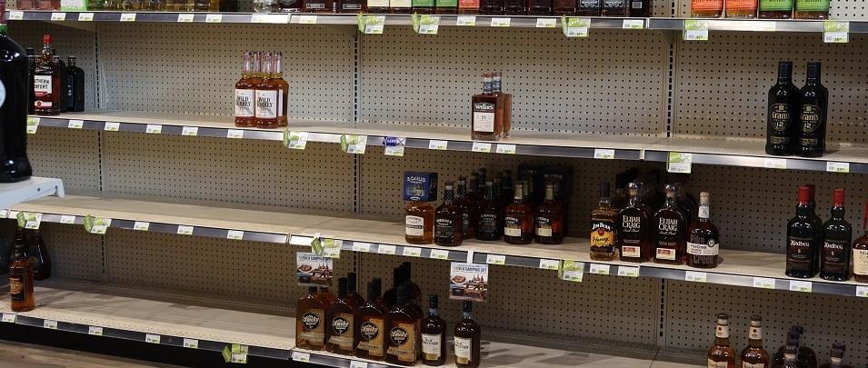 Shelves are getting to be bare at local private liquer retailers like Your Grocery People in Niverville.