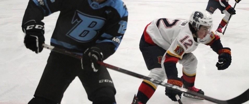 The Niverville Nighthawks fell in overtime to the Winnipeg Blues 3–2 on Saturday evening.