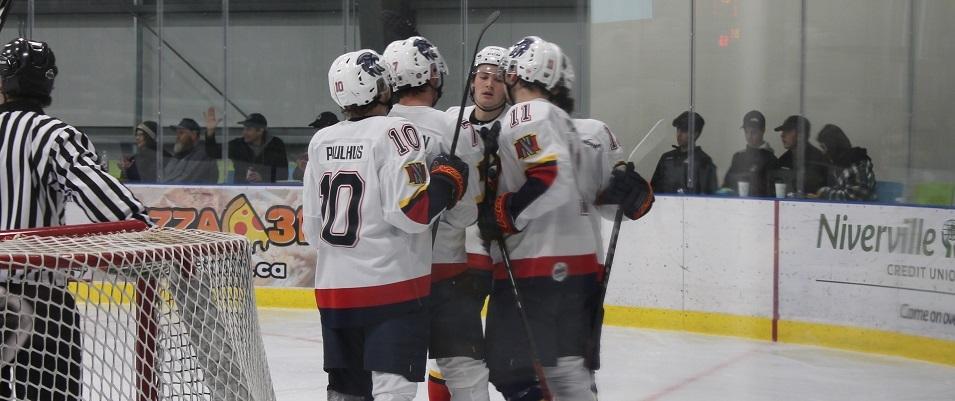 The Niverville Nighthawks put up another strong showing on Sunday night as they dispatched the Winnipeg Blues by an 8–3 score.