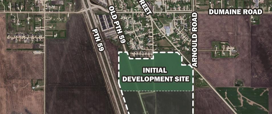 A large parcel of land south of Île-des-Chênes has been targeting for development.