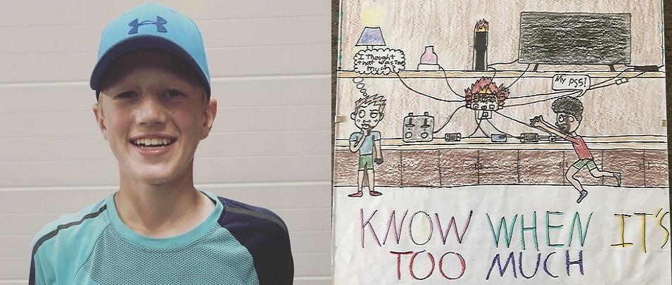 Ben Hiebert of Niverville Middle School has won a provincial award for Burn Awareness Week.