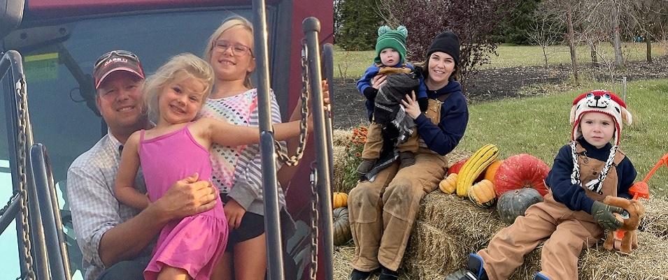 Marc Loeppky and Holly Lamont, along with their children.