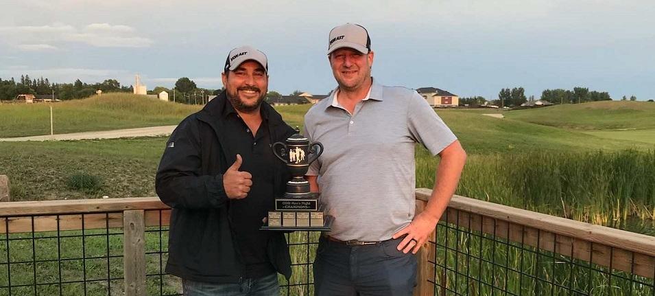 New men's league champions Steve Fast and Collin Funk.