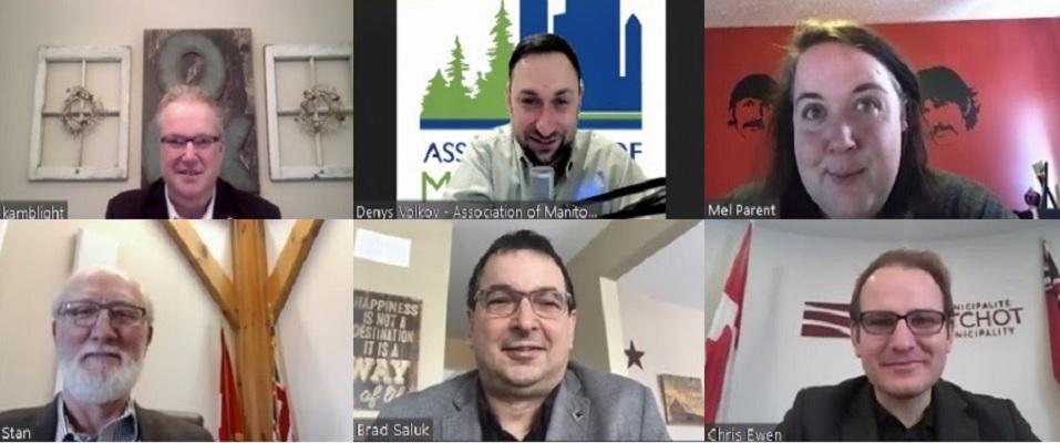 The AMM Executive: Kam Blight, Denys Volkov, Melanie Parent, Stan Toews, Brad Saluk, and Chris Ewen.