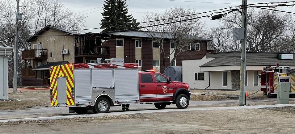This condo building on First Street North in Niverville caught fire early Thursday morning.