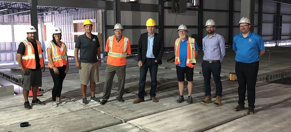 The team behind construction of the CRRC in Niverville.