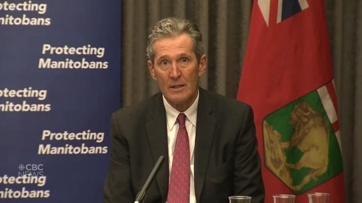 Premier Brian Pallister speaks during a December 8 press conference.