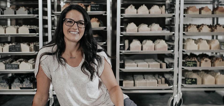 Candace Alarie, owner of SOAK Bath Co.