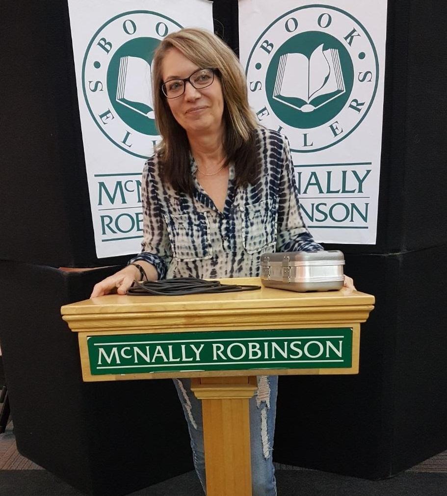 Brenda Sawatzky at a reading at McNally Robinson in Winnipeg.