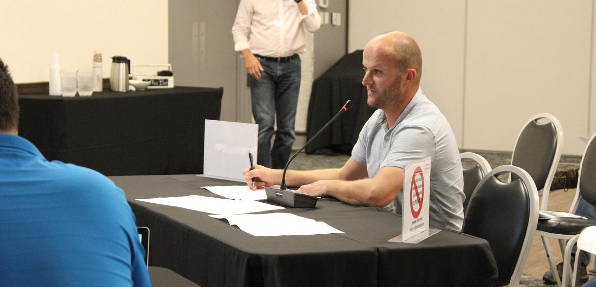 Developer Luke Wiebe makes a successful pitch to council regarding a proposal to build new rental units.