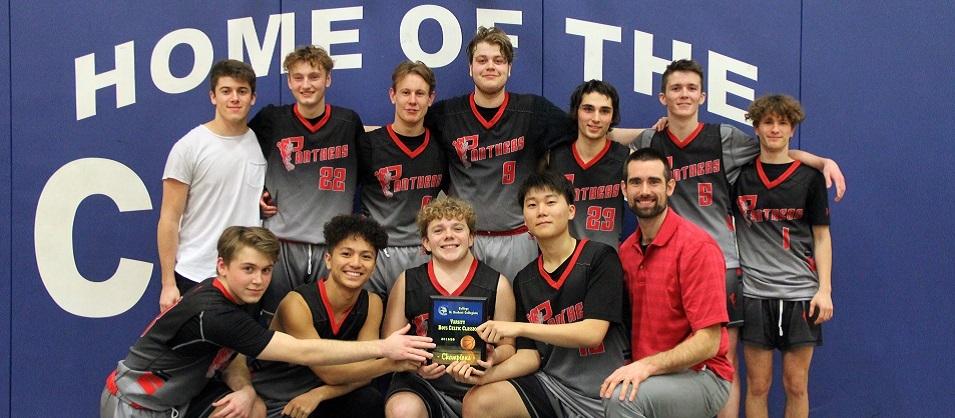 The AA boys basketball team at Niverville High School.