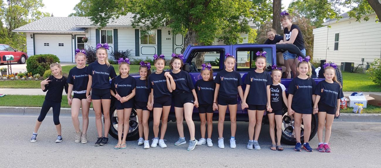 Some of the inaugural athletes of Phoenix Cheer Athletics.