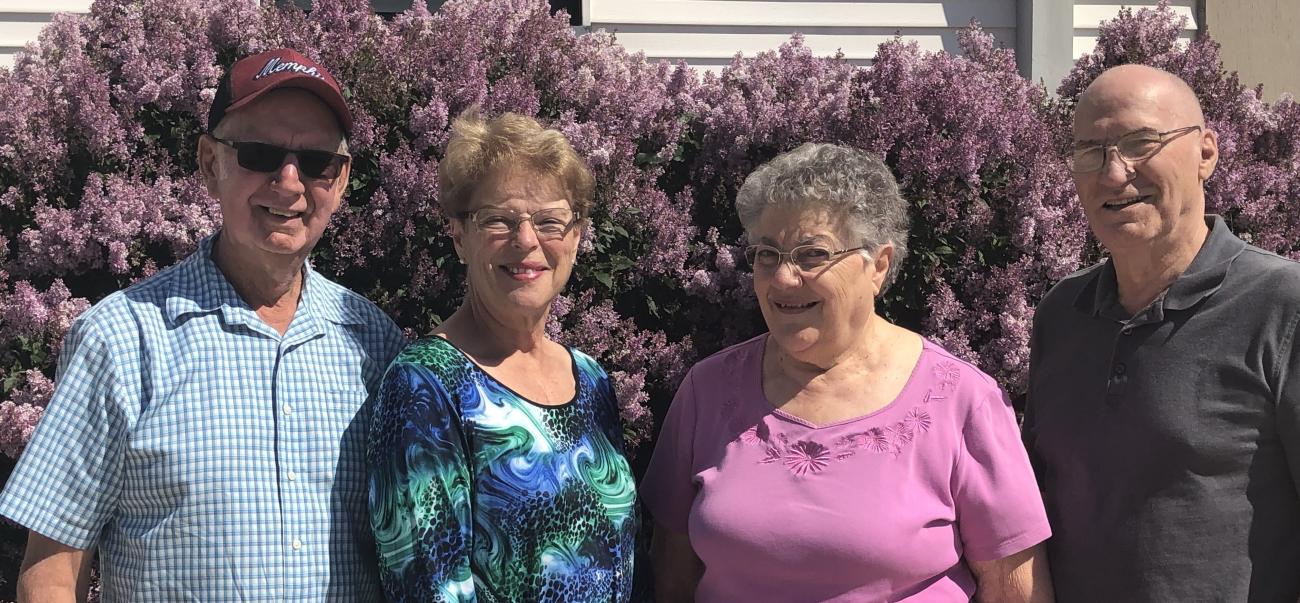 Jules and Raymonde Manaigre with friends Denise and Romeo Belisle.
