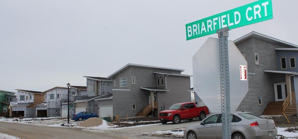 Briarfield Court in Niverville where Fine Haus was building homes.