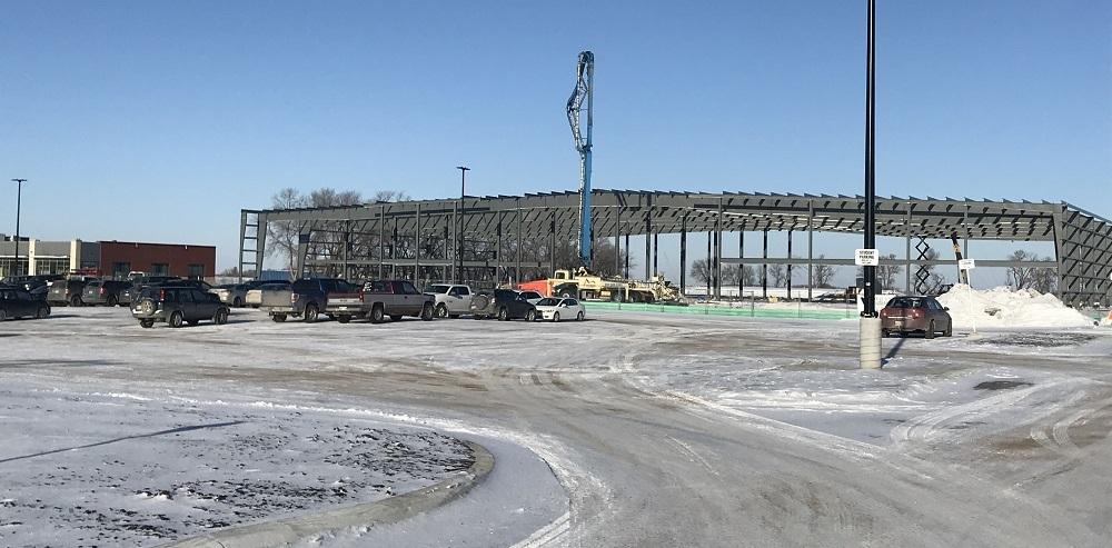 The Community Resource and Recreation Centre in Niverville, under construction.
