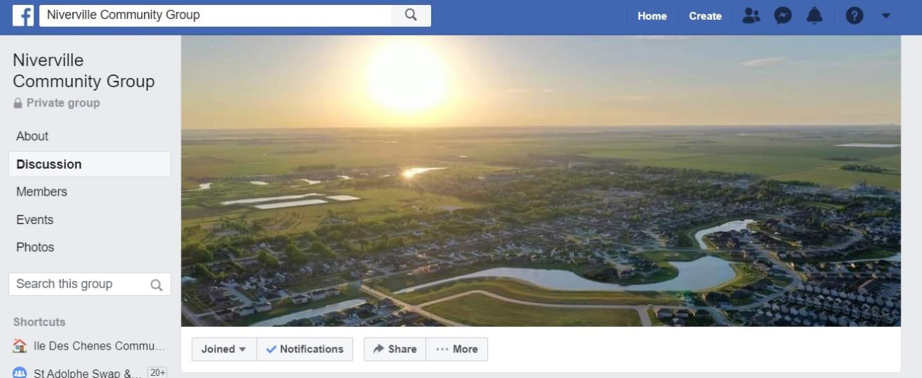 Niveville's new Facebook group, a replacement for the dearly departed Niverville 3.0.