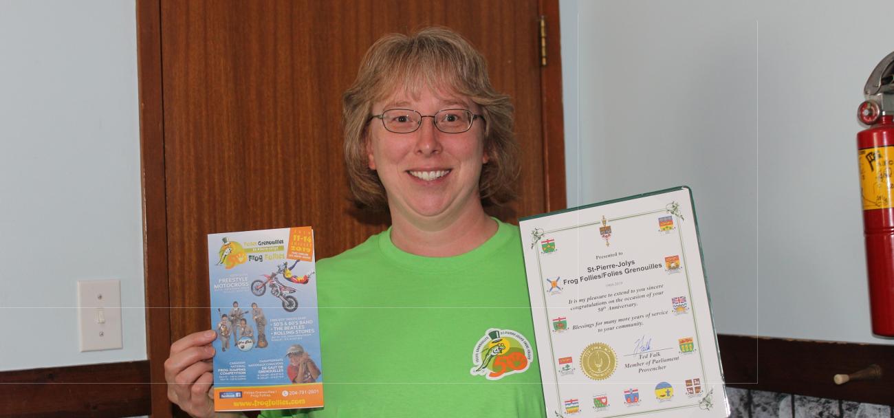 Faith Desharnais, President of the Frog Follies organizing committee.