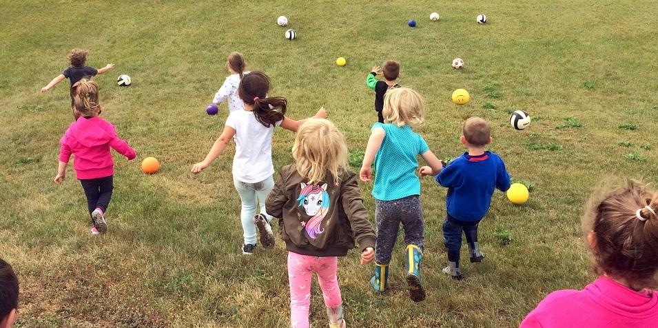 A day camp underway at Hespeler Park in Niverville.